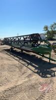 36ft JD 936D Draper Header with pick-up reel, self transport, single point hook-up, fore & Aft, s/n 711096, H89