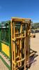 Real Industries Squeeze Chute with Tuff livestock headgate, palp cage, wood floor, H126 - 3