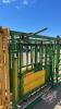 Real Industries Squeeze Chute with Tuff livestock headgate, palp cage, wood floor, H126 - 4