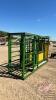 Real Industries Squeeze Chute with Tuff livestock headgate, palp cage, wood floor, H126 - 7