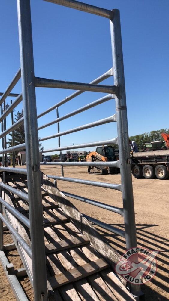 12’ load chute, HD galvanized steel, adjustable height, wood ramp, H126