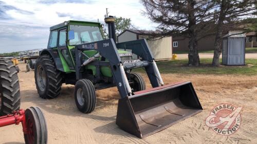 Deutz DX90 84hp Tractor with 794 Allied loader, H145, ***keys - office trailer***