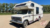 1987 Glendale Class C motorhome, White, VIN# 1FDKE30H0HHB61037, H150, Owner: Leon A Cluff, Seller: Fraser Auction_______________ ***TOD, keys - office trailer***