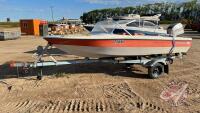 1980 14ft Vanguard Boat, Mariner Magnum 40 engine, s/n 11335 with 1977 EZ Loader Trailer, Vin# 800948 (low oil sensor not working), H163 Owner: Virden Recreation and Water Sport Ltd, Seller: Fraser Auction__________________ ***TOD, keys - office trailer**