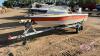 1980 14ft Vanguard Boat, Mariner Magnum 40 engine, s/n 11335 with 1977 EZ Loader Trailer, Vin# 800948 (low oil sensor not working), H163 Owner: Virden Recreation and Water Sport Ltd, Seller: Fraser Auction__________________ ***TOD, keys - office trailer** - 2