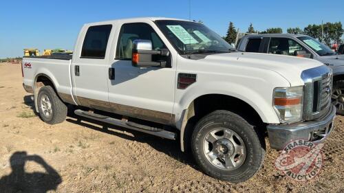 2008 Ford F350 Super Duty 4x4 SD Lariat Crew Cab, 447,012 showing, VIN# 1FTWW31R48EE44374, H50, Owner: Lonnie D Studer, Seller: Fraser Auction__________ ***TOD, keys - office trailer***