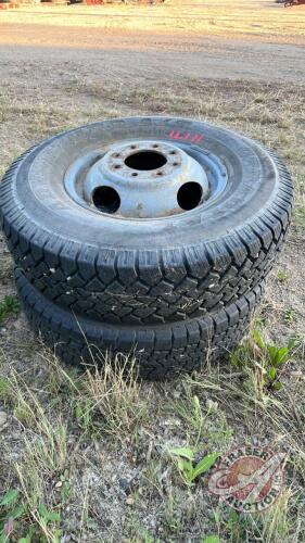 235/85R16 tires with 8 bolt rims, H171