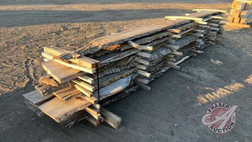 pallet - live edge lumber, (10) pcs up to 16ft long H155