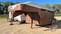 1988 16ft Bobco Livestock Trailer, Brown, VIN#, H175 Owner: Nichola C Scale, Seller: Fraser Auction _________________ ***TOD - office trailer***