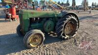 JD Model D Tractor, s/n 69289, PARTS- NOT RUNNING, H77