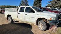 2005 Dodge Ram 2500 SLT 4x4 Quad Cab Crew Cab, 257,082 showing, VIN# 3D7KS28D15G791041, H184 Owner: Samuel R McCarthy, Seller: Fraser Auction_________________ ***TOD, keys - office trailer***