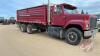 1985 International tandem grain truck with 20ft Cancade box and hoist, 560,460 showing, VIN# 1HSZJJWR9FHA35916, H207 Owner: Ritchie Acres Ltd, Seller: Fraser Auction_______________***TOD, keys - office trailer*** - 3