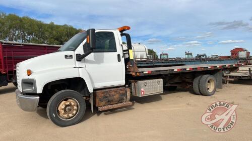 2004 Chevrolet Platform truck with 21ft Jerr-Dan hyd slide tilt deck, 274,896 miles showing, VIN#1GBJ6C1C84F510455, H50, Owner: Lonnie D Studer, Seller: Fraser Auction_______________ ***TOD, keys - office trailer***