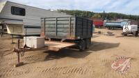 12ft Homemade Dump/platform utility Trailer, self contained hyd system w/ remote, 8ft dump and 4ft platform, VIN# Homemade, H204, Owner: Gontree Tree Service Ltd, Seller: Fraser Auction______________________ ***TOD - office trailer***