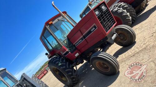 1984 Case IH 3688 2WD 100- 125HP Tractor, 16 speed trans, 3400 hrs showing, s/n 000912, H195 ***keys- office trailer***