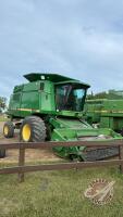 JD 9600 SP Combine, 3615 threshing hrs showing, 5379 engine hrs showing, s/n H09600X667188, H203 ***keys - office trailer***