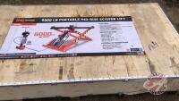 Portable mid-rise scissor lift, 6000lbs cap, New