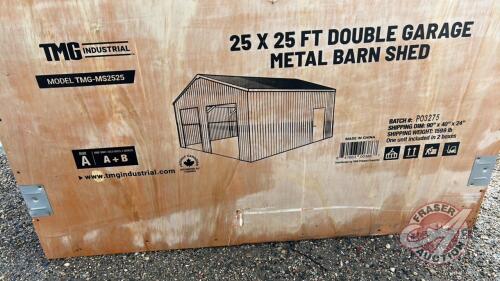 25ft x 25ft Double Garage Metal Barn Shed Box A & Box B (No Overheads doors included)
