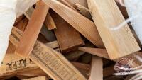 Scrap cut off lumber for fire wood - large tote bag, J41