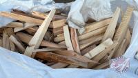 Scrap cut off lumber for fire wood - SMALL tote bag, J41