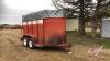 1981 12ft WW bumper hitch t/a Livestock Trailer, open roof with tarp, VIN# 094890, J54, Owner: Daryl Magnowski, Seller: Fraser Auction_______________, ***TOD - office trailer*** - 3