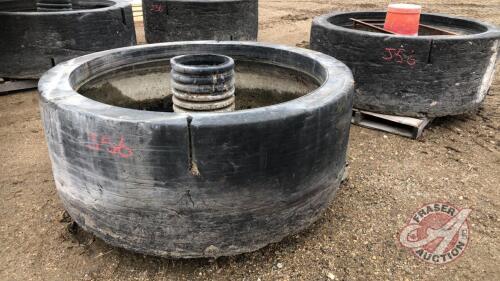 rubber tire water troughs with float valves, J56