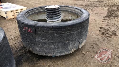 rubber tire water troughs with float valves, J56