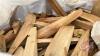 Scrap cut off lumber for fire wood - large tote bag, J41