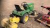 JD 212 Lawn Tractor with tiller, s/n Tractor - 098208M, Tiller s/n 400994M, Lawn mower deck, H039H, s/n 403242M, J61 ***keys - office trailer*** - 5