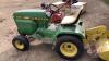 JD 212 Lawn Tractor with tiller, s/n Tractor - 098208M, Tiller s/n 400994M, Lawn mower deck, H039H, s/n 403242M, J61 ***keys - office trailer*** - 7