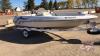 14’ Mirage Boat with 90HP motor, NOT RUNNING- parts in boats, with Homemade Trailer VIN# Homemade, Owner: Daniel R Peters, Seller: Fraser Auction________________ J65 ***TOD, keys - office trailer*** - 3