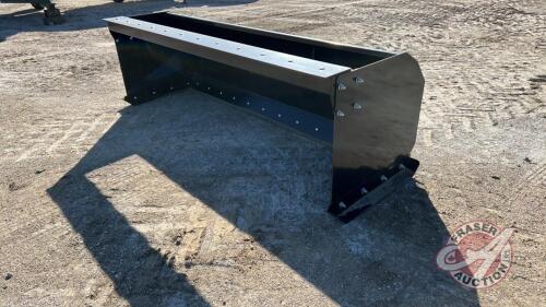 8ft Snow Pusher with Skid steer mounts, J69