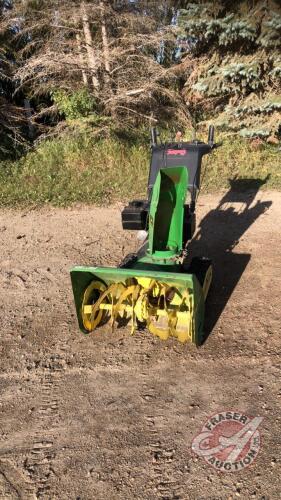 JD TRX26 Walk behind Snow Blower, 8HP, ***manual, belt keys - office trailer***J75