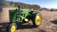 1949 JD MT Tractor, s/n18301, J79 ***tractor seat - office shed***