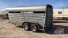 1992 16ft Real Industries 5th wheel Stock Trailer, VIN# 2R9G7LB29N1020, J87 Owner: Edward H Darr, Seller: Fraser Auction________________ ***TOD - office trailer*** - 10