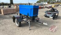 Acklands Big-AG300 Arc Welder, DC gas welder on 2 wheel trailer, has leads, stabilizer jacks, J82