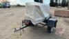 Acklands Big-AG300 Arc Welder, DC gas welder on 2 wheel trailer, has leads, stabilizer jacks, J82 - 13