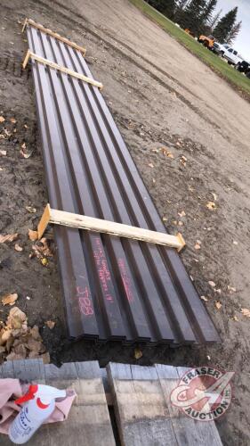 approx 25 sheets Brown barrier cladding - various lengths upto 19ft long