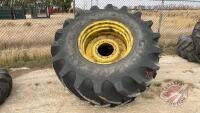 800/65R32 tires and rims - off 8820 JD combine, J139