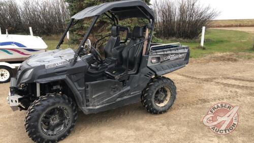 2018 CFMOTO UFORCE 800 LX EPS EFI 4x4 All Terrain Utility vehicle, Gray, 2564 showing, VIN# LCELVYZ48J6000099, J155 Owner: Bert J Parsons, Seller: Fraser Auction_______________ ***TOD, keys - office trailer***