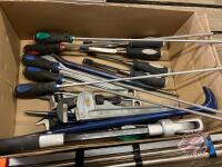 long screwdrivers, pry bar, pipe wrench, chisels, crescent, J36 (20)