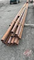 3in OD pipe (assorted up to 19ft lengths) some unwelded seems (approx 24 sticks)