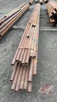 2in OD pipe (assorted up to 24ft lengths) some unwelded seems (approx 30 sticks)