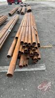 2 1/2in OD pipe (assorted up to 12ft lengths) some unwelded seems (approx 65 sticks)