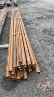 2 1/4in OD pipe (assorted up to 16ft lengths) some unwelded seems (approx 30 sticks)