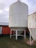 Approx 51 Ton hopper bottom feed bin, (Pick up in Belmont, Mb call Brain Trottier for details 204-523-6683) J63