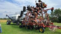 40ft Bourgault 8810 with Bourgault 5350 air cart, s/n37525AS-04 (cart), s/n362273CU-03