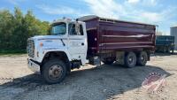 1997 Ford L-9000 T/A grain truck, 499612 showing, showing, VIN#1FDYW90V5VVA06545, SAFETIED, Owner: Tibbatts Marshland Farms Ltd, Seller: Fraser Auction_______________