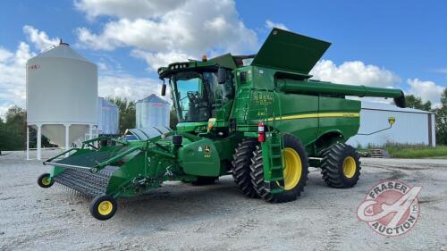2013 JD S670 SP combine, 1199 rotor hrs showing, 1780 eng hrs showing, s/n1H0S670SAD0757667