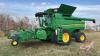JD S680 SP combine with JD 615P pickup header, 2046 rotor hrs, 2632 eng hrs, s/n1H0S680SHC0746806